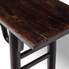 Chinese Plank Top Altar Table with Humpback Stretchers, c. 1850