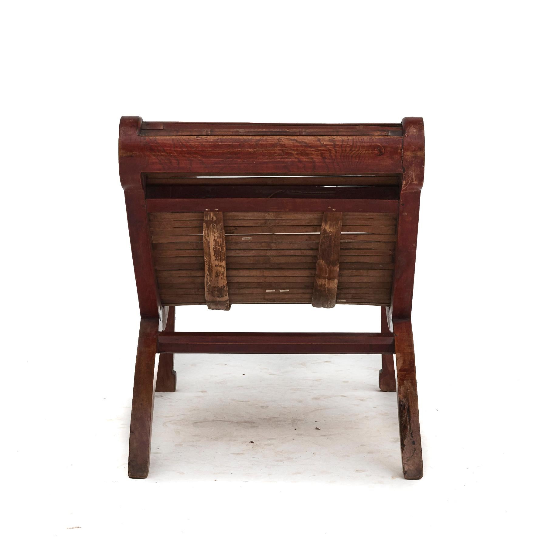 Plantation Lounge Chair aus Bambus und Wood (Chinesisch) im Angebot
