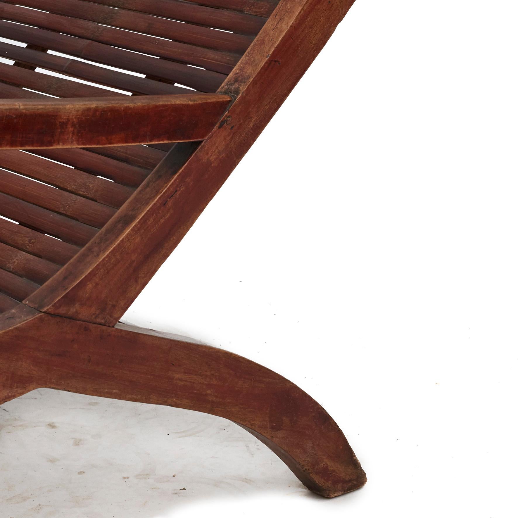 Plantation Lounge Chair aus Bambus und Wood im Angebot 3