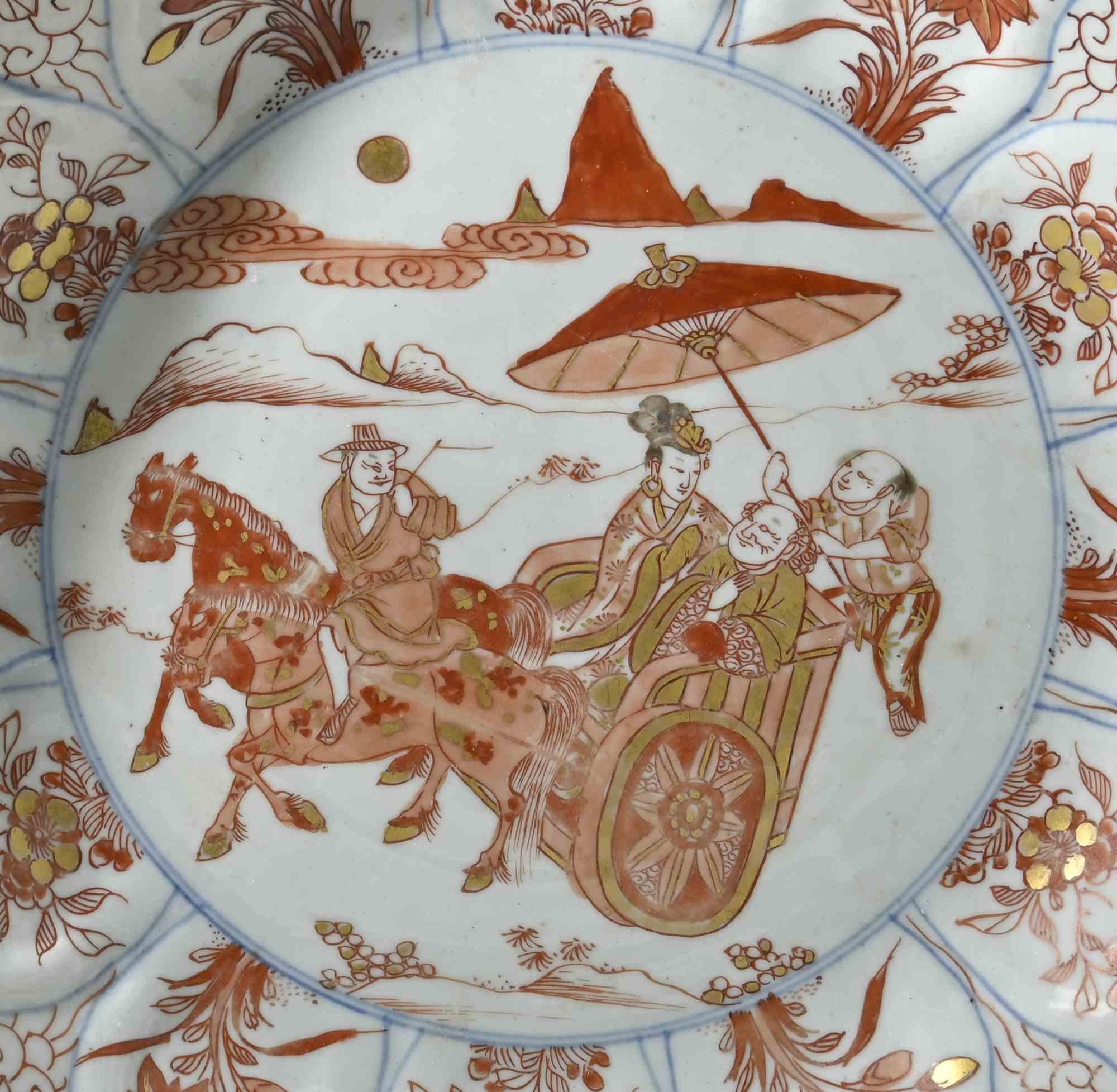 Chinesischer Teller, frühes 20. Jahrhundert im Zustand „Gut“ im Angebot in Roma, IT