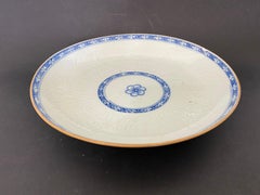 Chinese Plate Inspired by the Blue Family India Compagny, Mid 19th Century