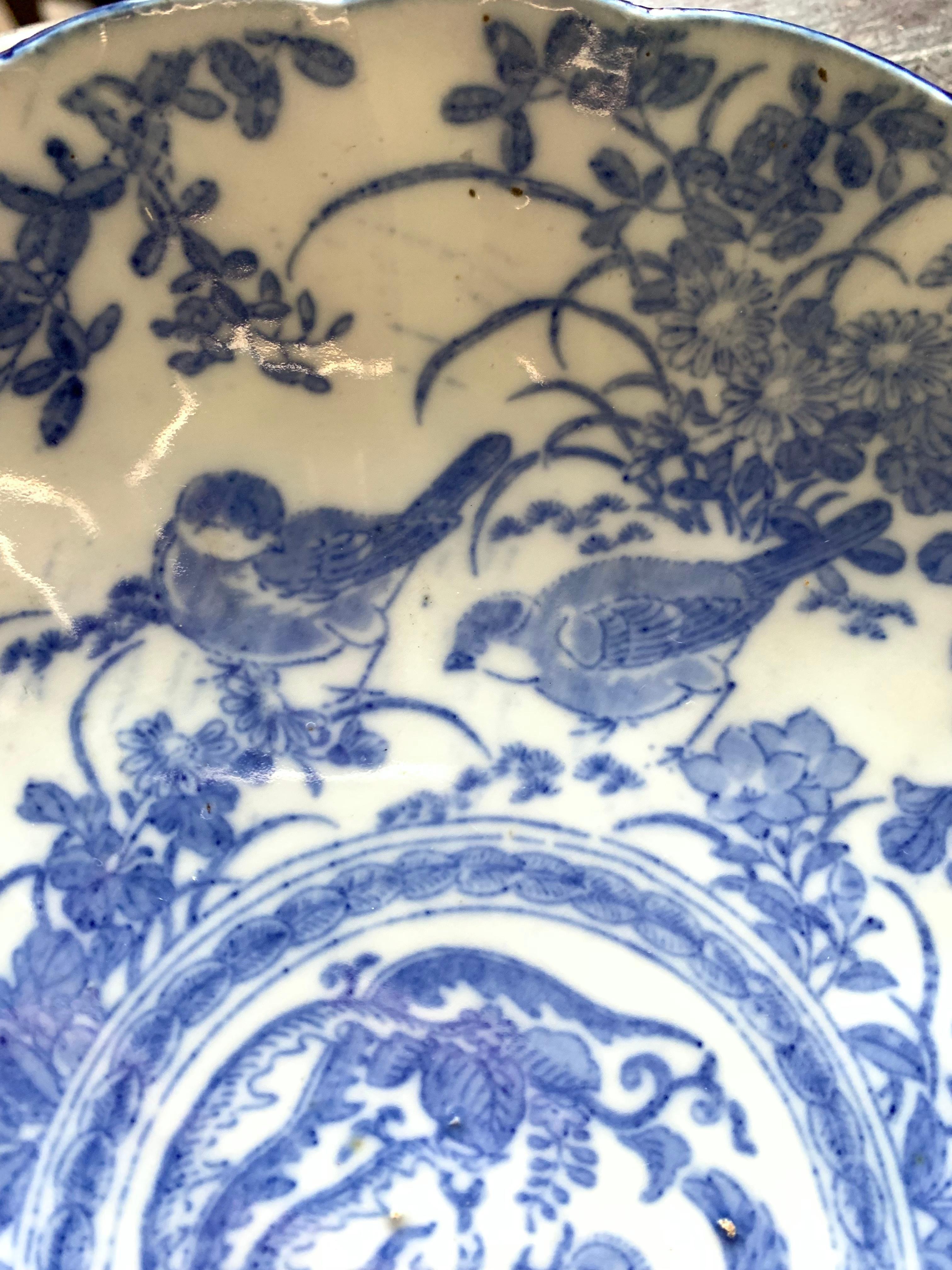 Chinese Plate inspired by The Blue Family Mid 19th Century For Sale 3