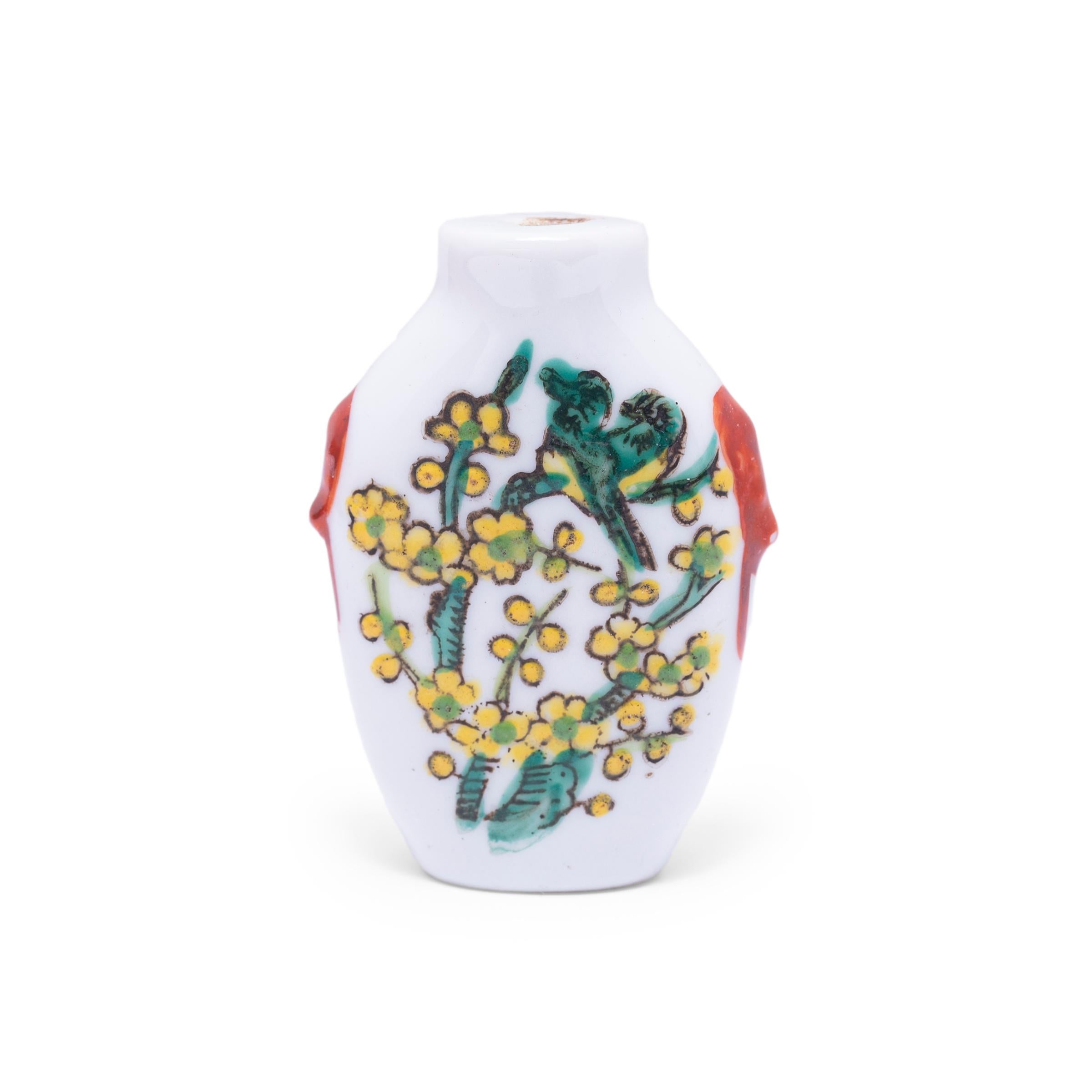Qing Chinese Plum Blossom Snuff Bottle, circa 1900 For Sale