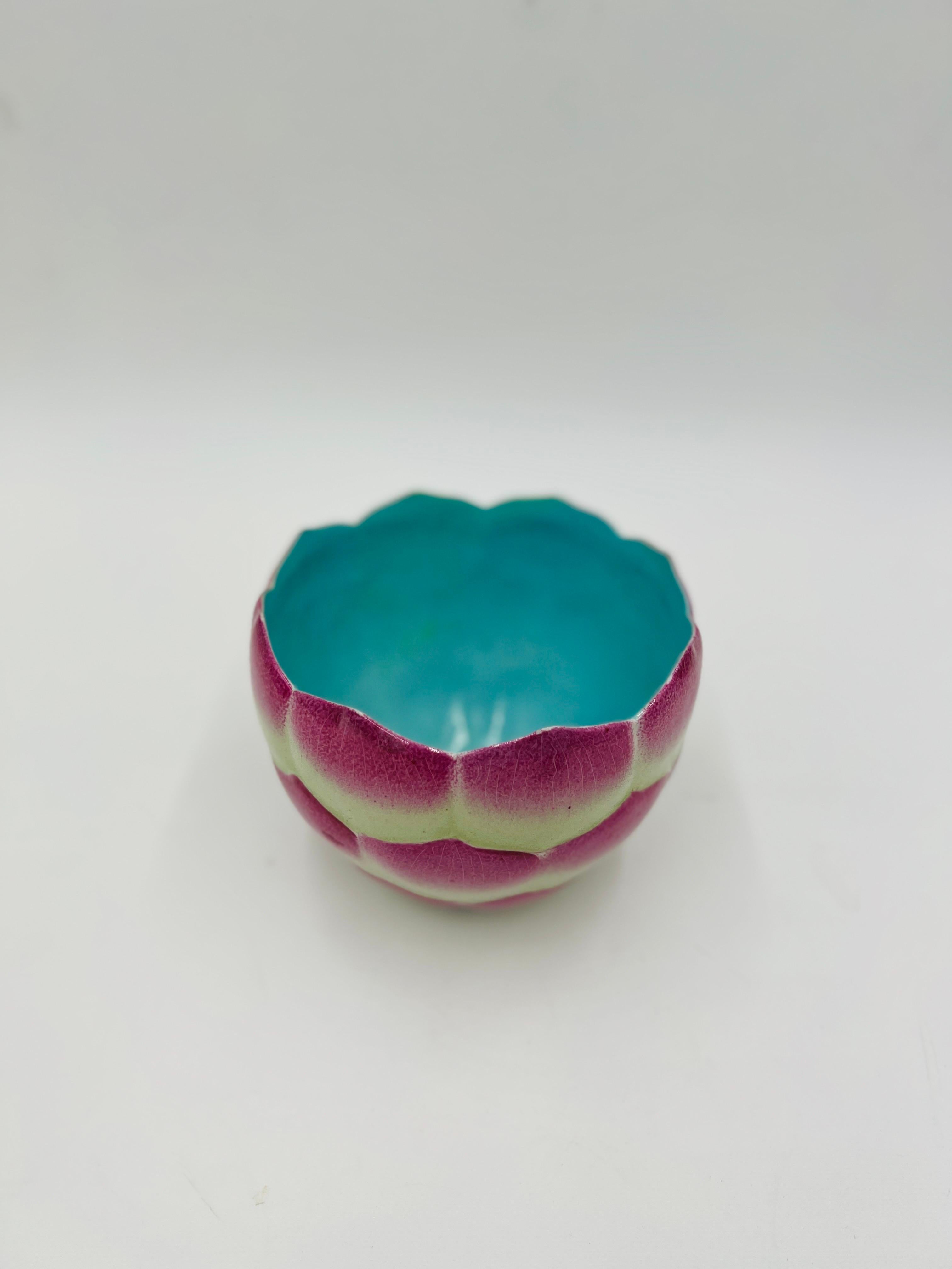 20th Century Chinese Polychrome Decorated Qianlong Style Lotus Blossom Porcelain Vase