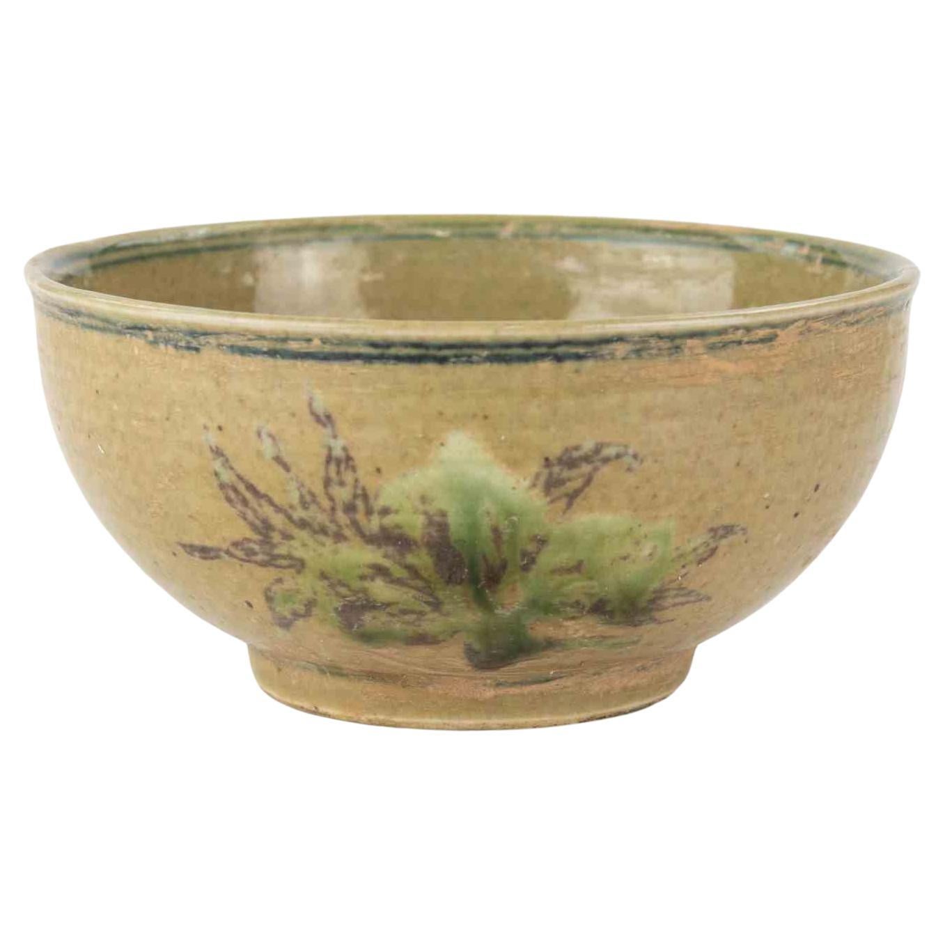 Bol chinois en céramique émaillée polychrome, style Ming, avec la marque Xuande