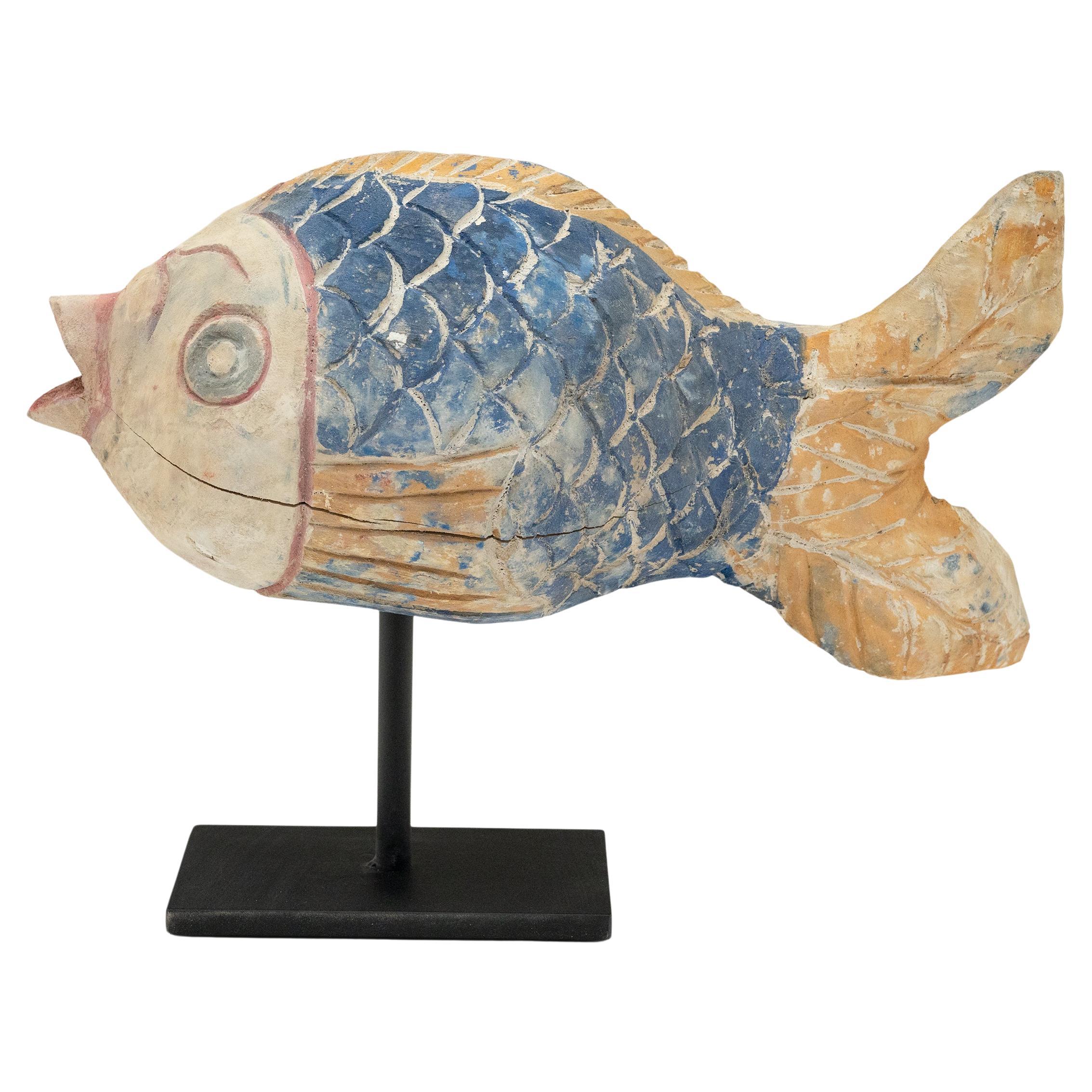 Chinese Export Chinese Polychrome Harmony Fish, c. 1900 For Sale