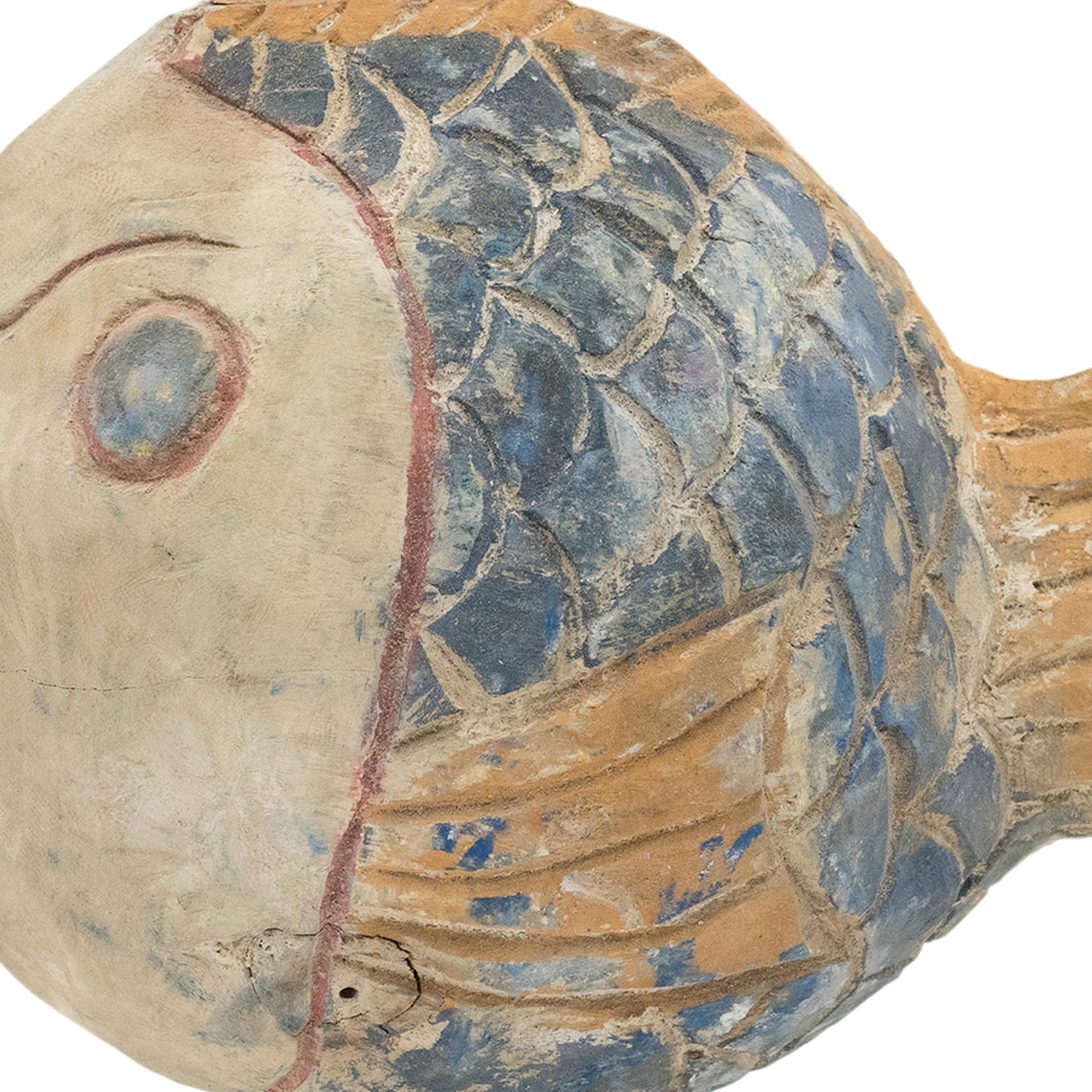 Chinese Polychrome Harmony Fish, c. 1900 In Good Condition For Sale In Chicago, IL