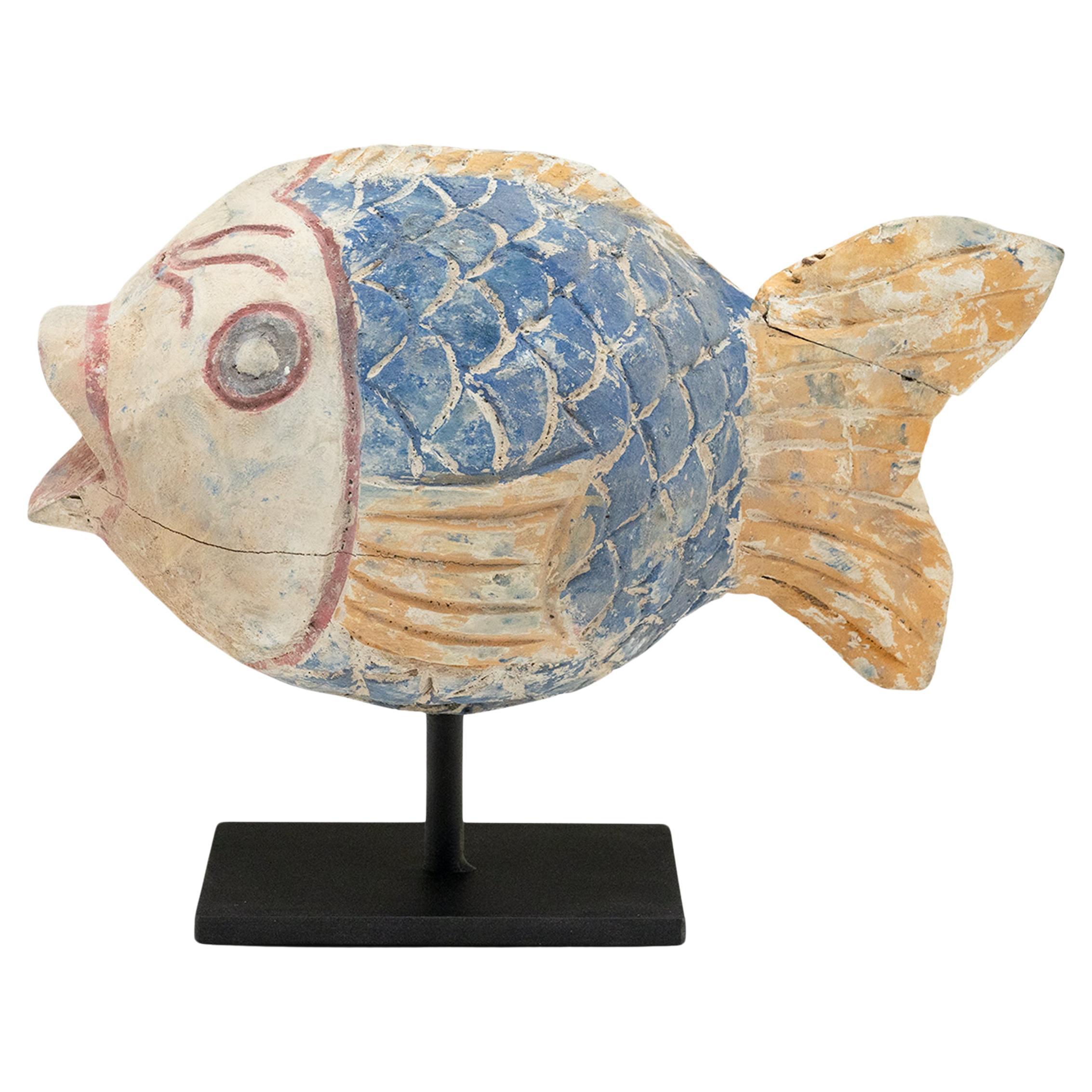 Chinese Polychrome Harmony Fish, c. 1900 For Sale