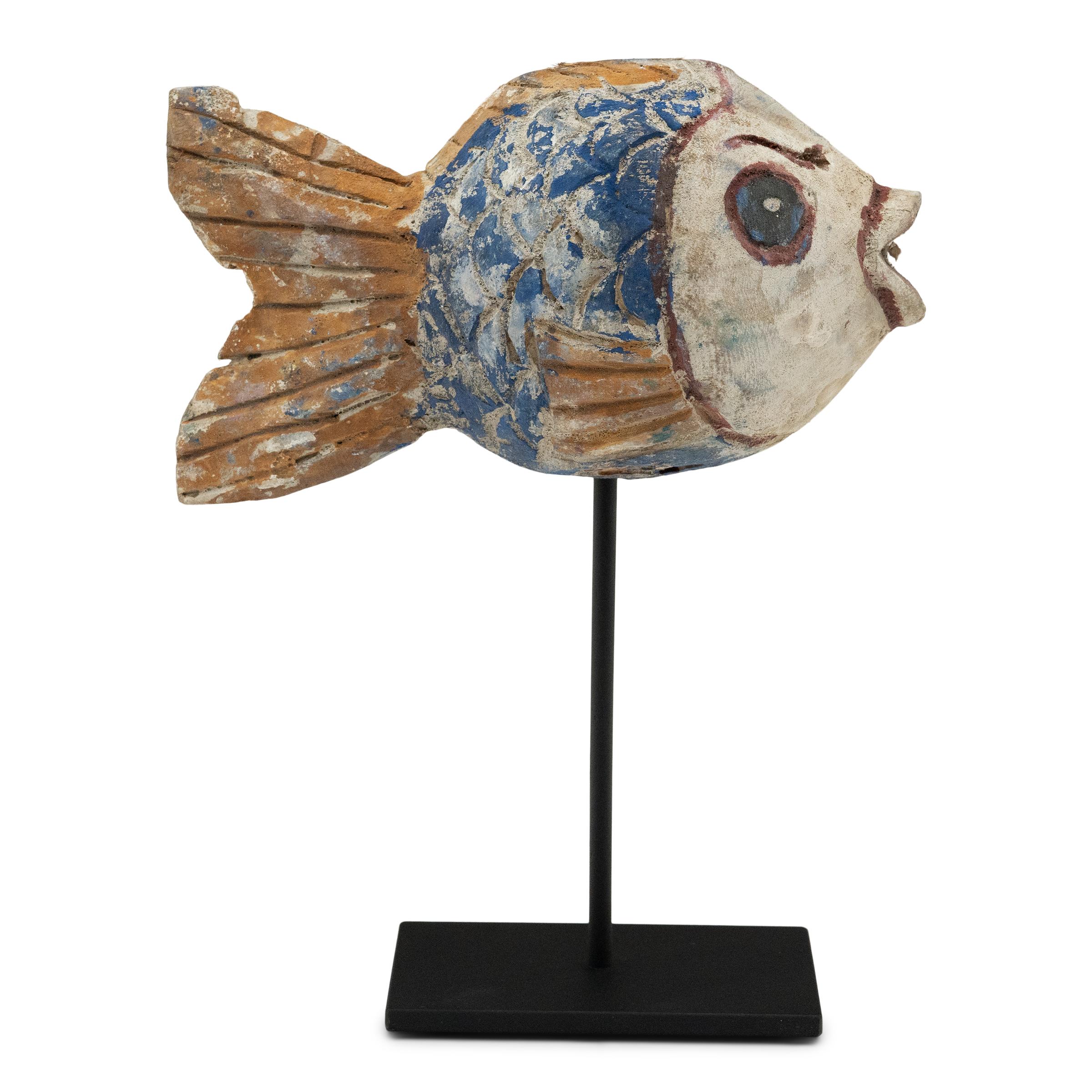 Chinese Export Chinese Polychrome Lucky Fish, c. 1900 For Sale