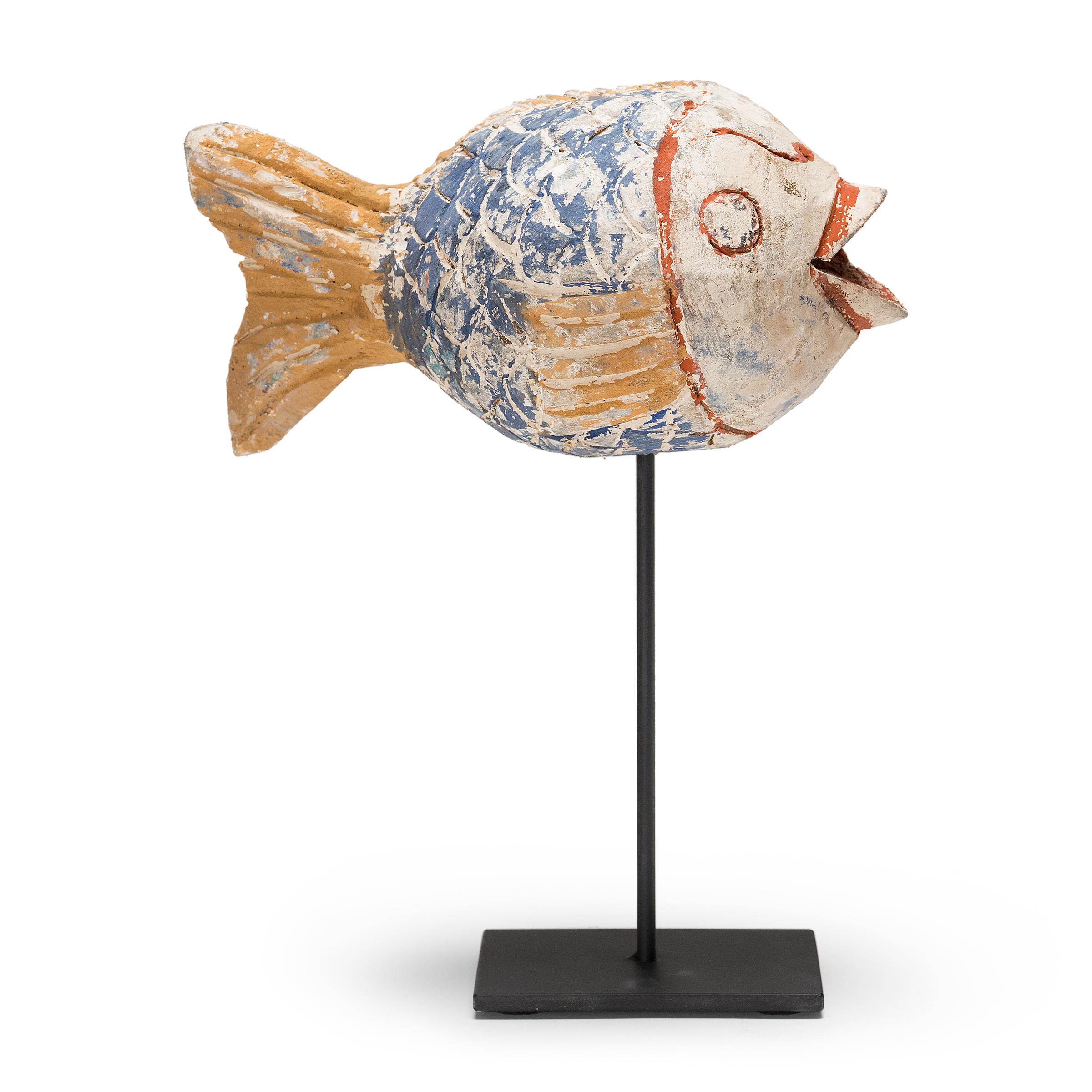 Chinese Export Chinese Polychrome Lucky Fish For Sale