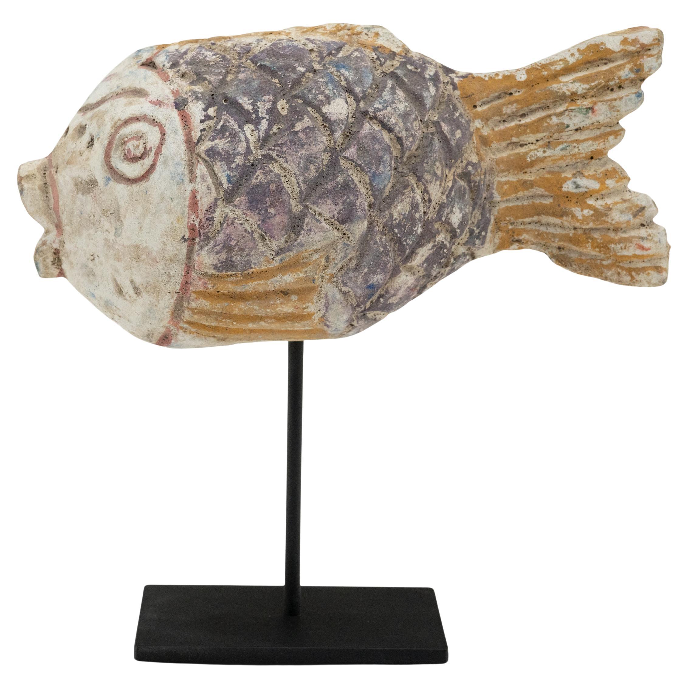 Chinese Polychrome Lucky Fish For Sale