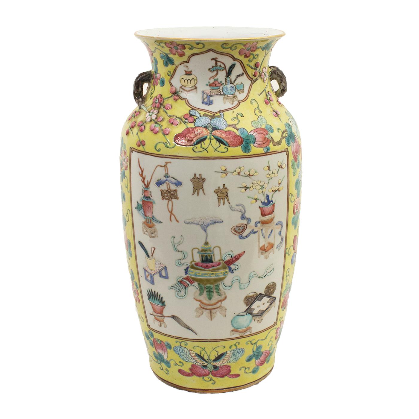 Chinese Polychrome Vase, Early 20th Century