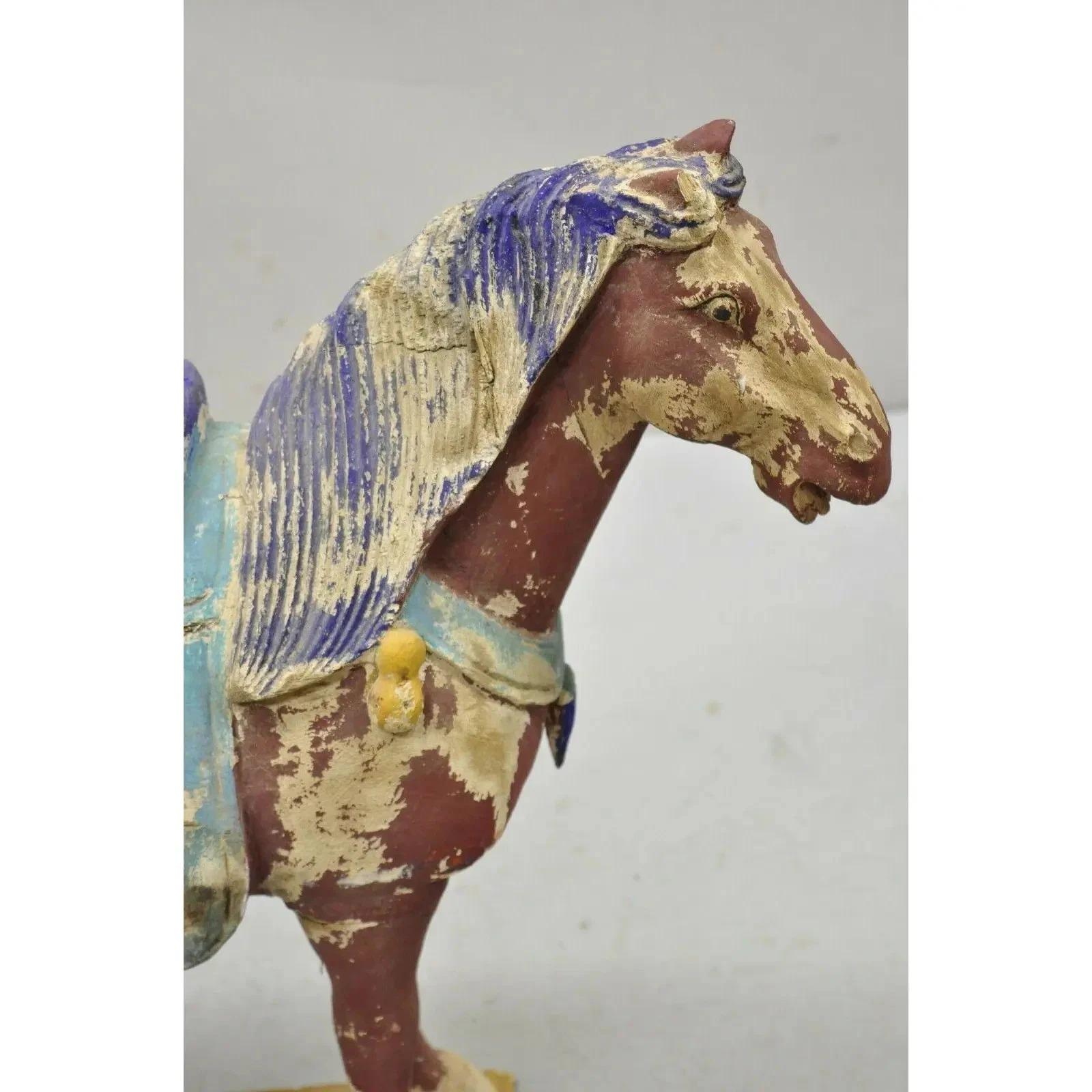 Chinesisch Polychrome Holz geschnitzt Holz 28