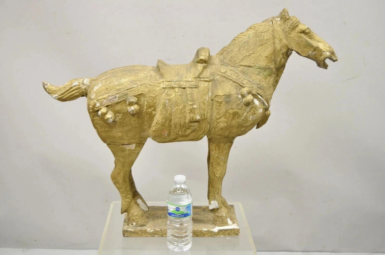 Sculpture chinoise en bois sculpté polychrome Style Tang 31