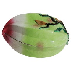 Antique Chinese Porcelain Altar Fruit Box in the form of a Peach