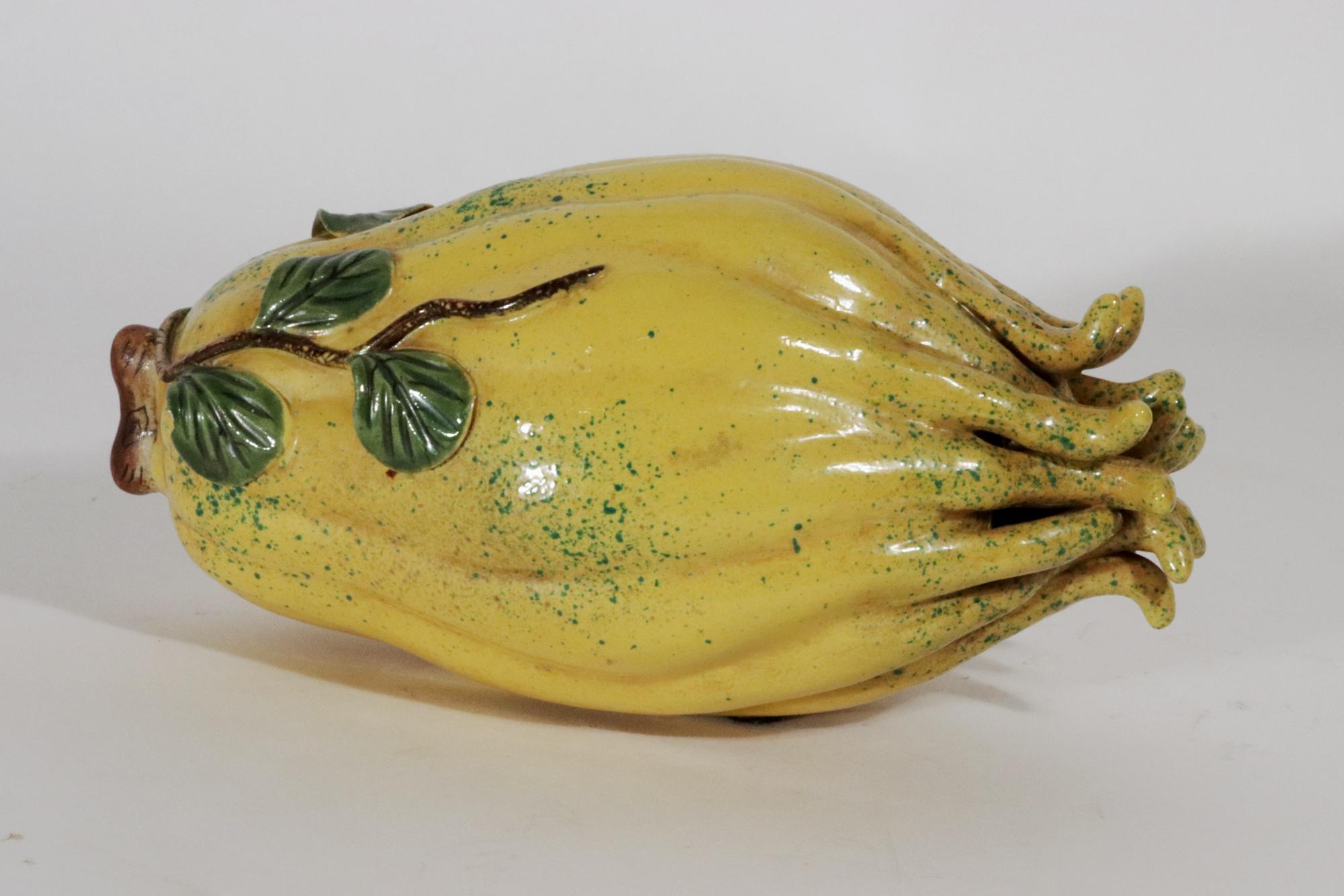 Chinese Porcelain Altar Fruit in the Form of a Buddha's Hand Citron 1
