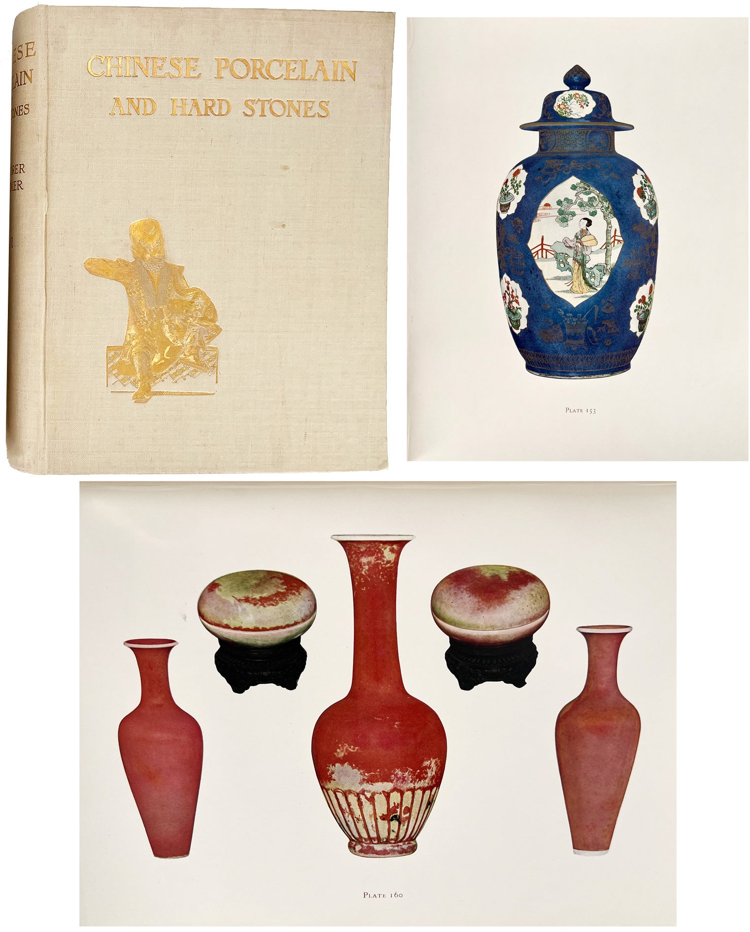 «CHINESE PORCELAIN and HARD STONES » d'Edgar GORER et J.F. Plus noir /  2 volumes