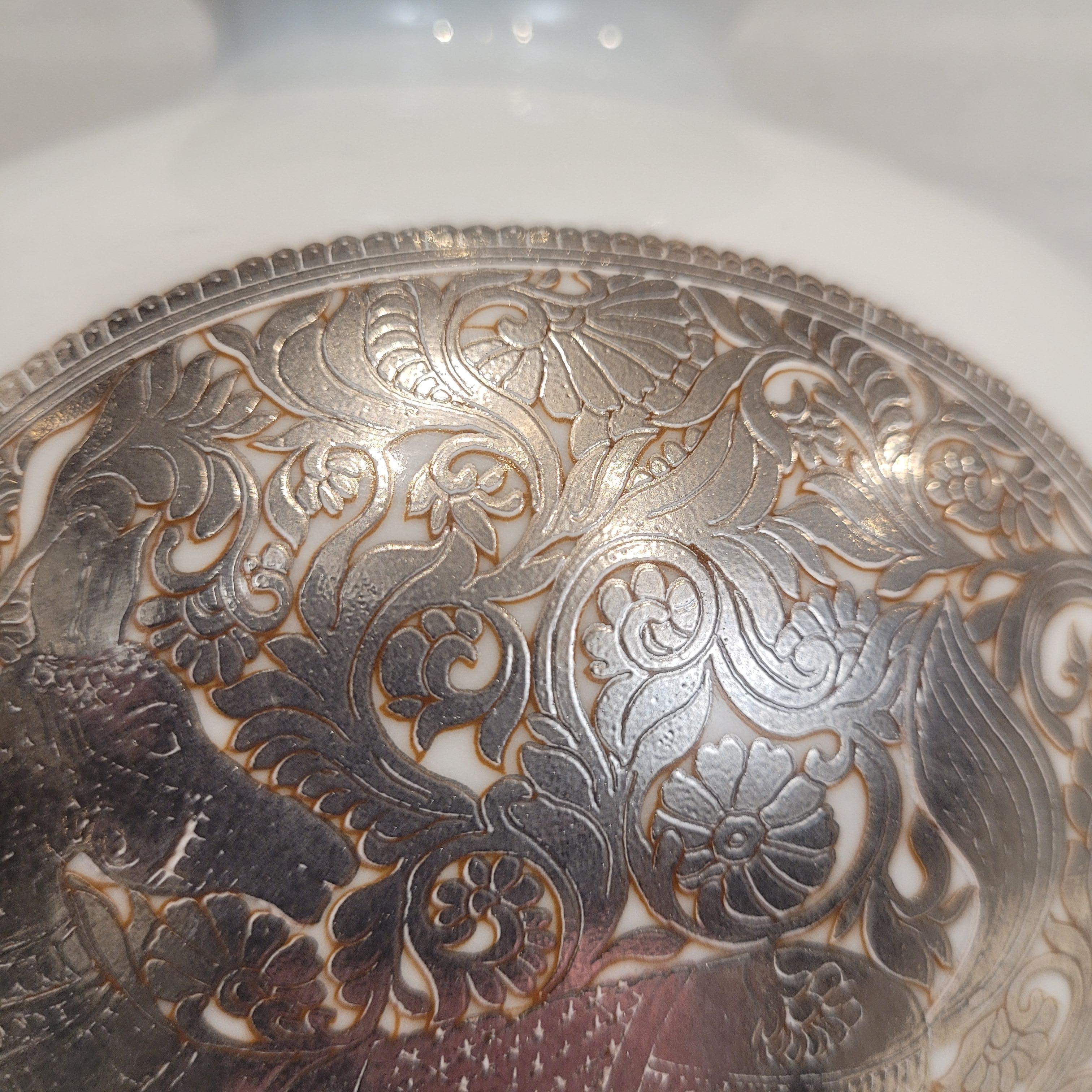 Chinesische Vase aus Porzellan und Silber, Fabienne Jouvin Frankreich im Angebot 1