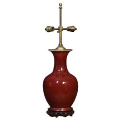 Chinese porcelain baluster vase lamp