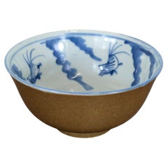 Chinese Porcelain Bowl Decorated with Swimming Fish, 18th Century