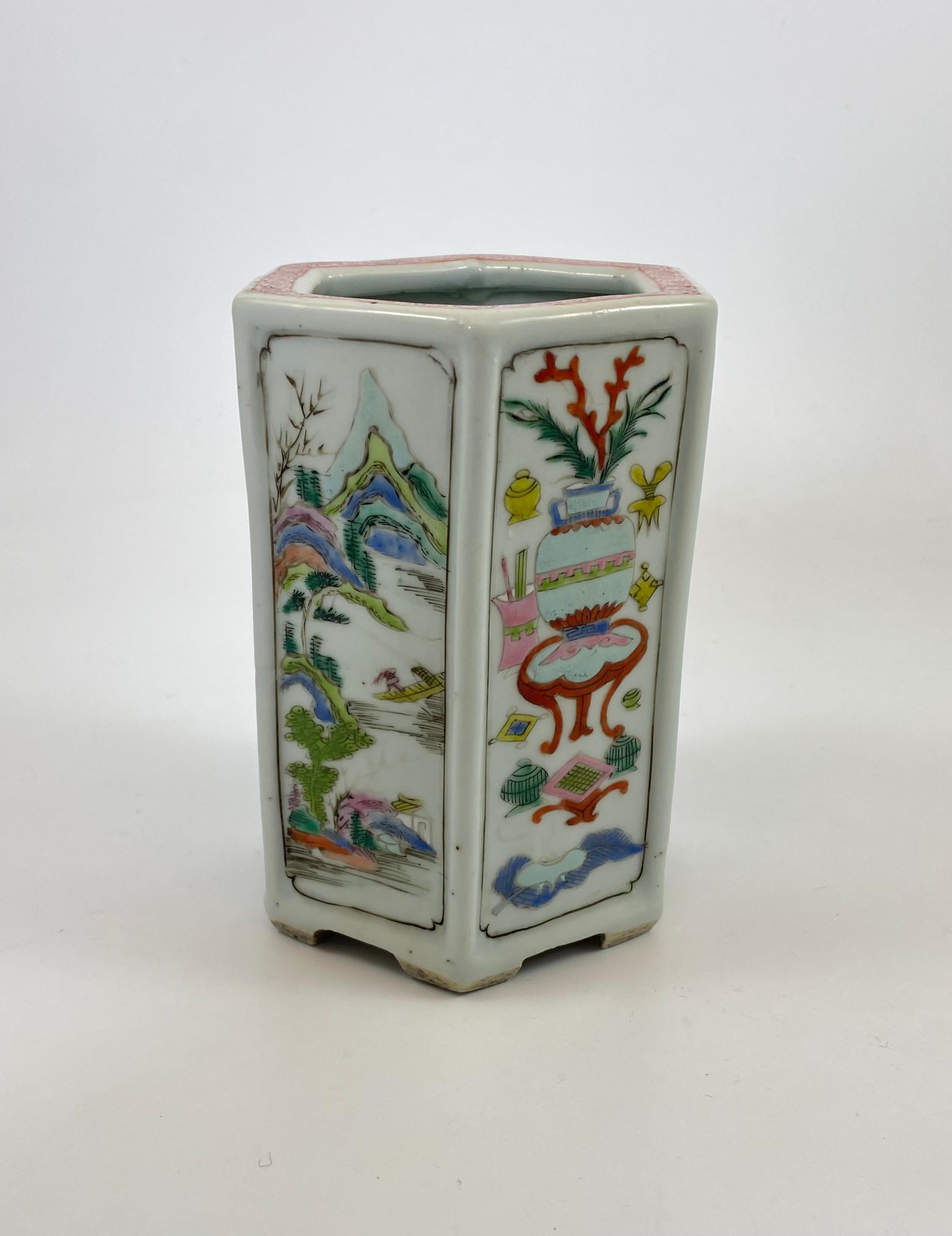 Chinese Porcelain Brush Pot, c. 1730. Yongzheng Period 9