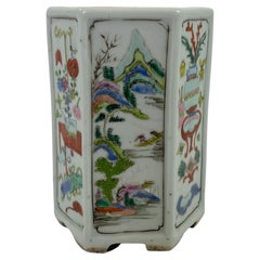 Chinese Porcelain Brush Pot, c. 1730. Yongzheng Period