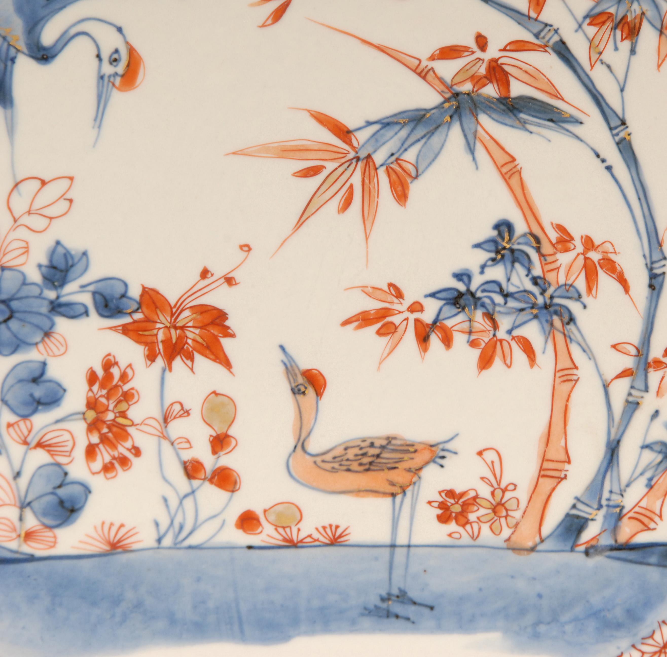 Chinesisches Porzellan Ladegerät 17. Jahrhundert Kangxi Periode Qing Imari Palette im Angebot 7