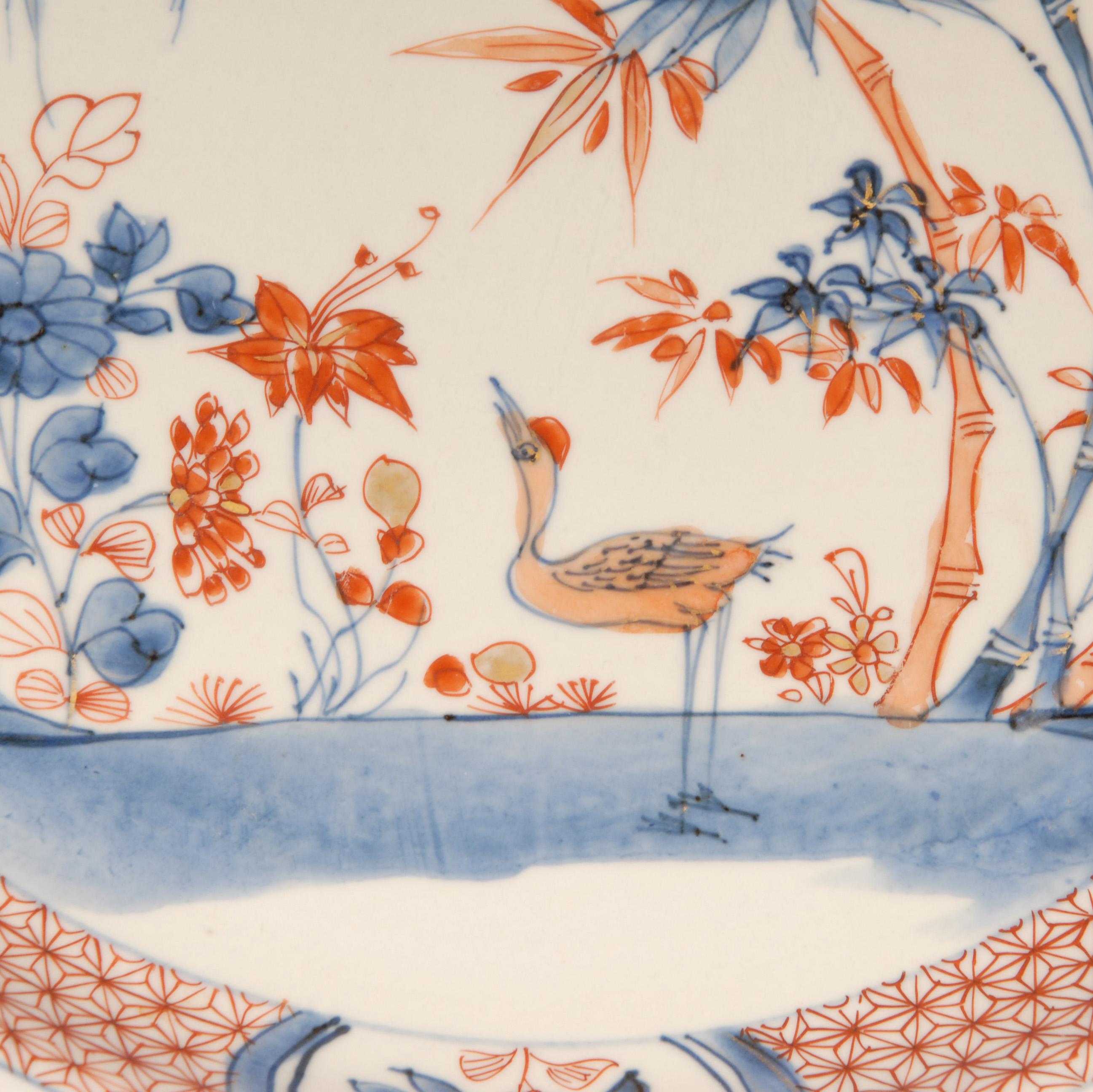 Chinesisches Porzellan Ladegerät 17. Jahrhundert Kangxi Periode Qing Imari Palette im Zustand „Gut“ im Angebot in Wommelgem, VAN