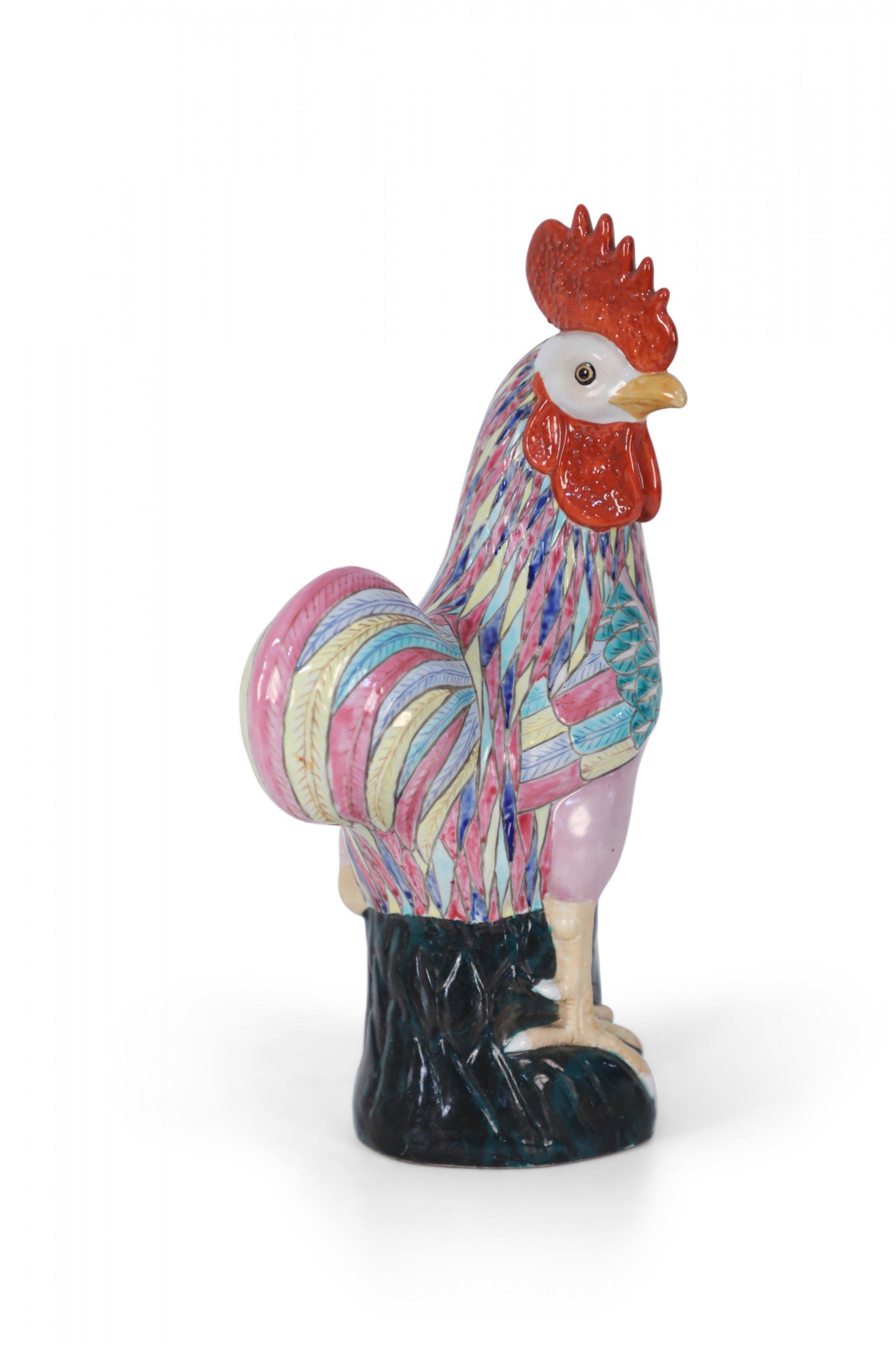 Chinese Porcelain Chicken Statue 1