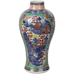 Chinese Porcelain "Clobbered" Jar, circa 1780