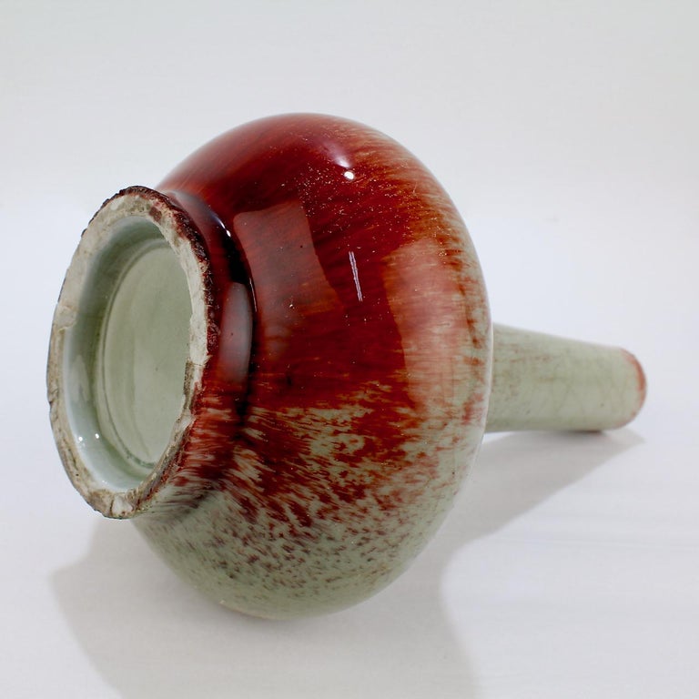 Chinese Porcelain Coppered Glaze Vase 4