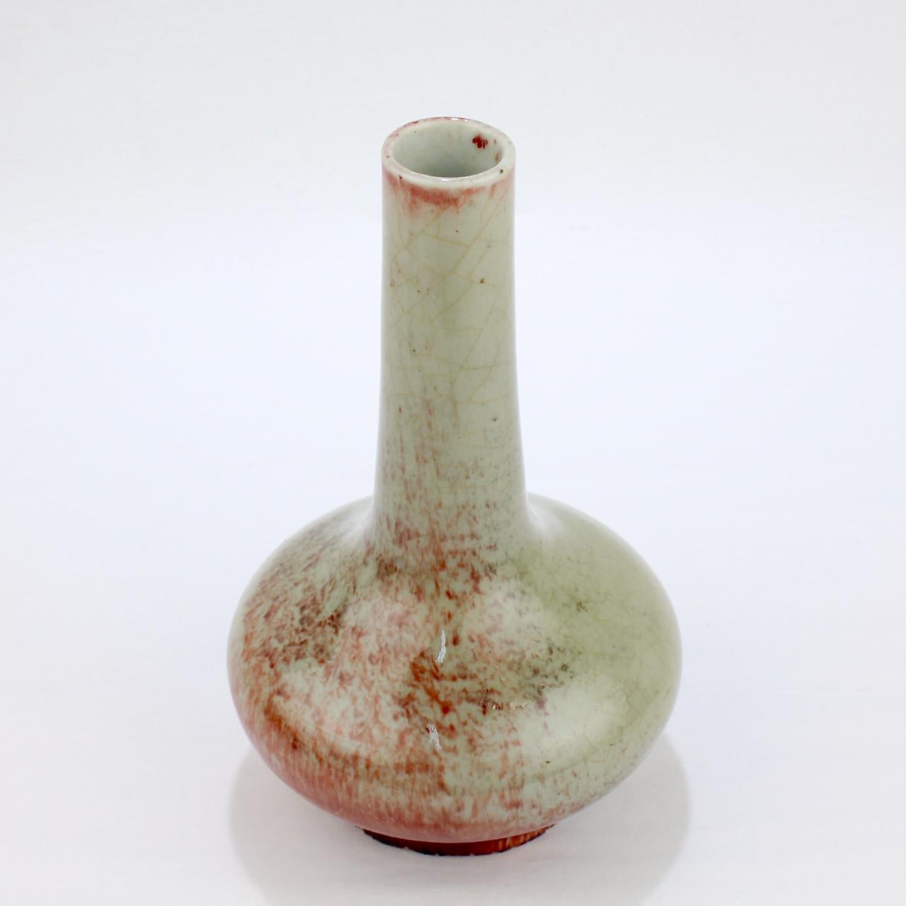 Chinese Porcelain Coppered Glaze Vase 8