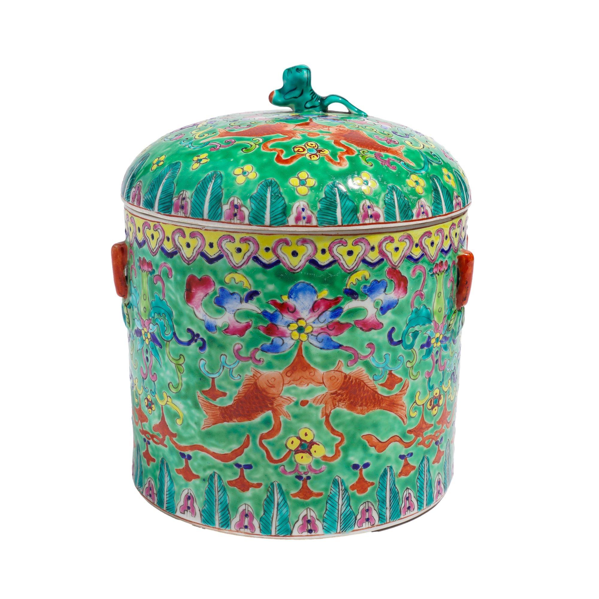 Vorratsgefäß aus chinesischem Porzellan, um 1870 (19. Jahrhundert) im Angebot