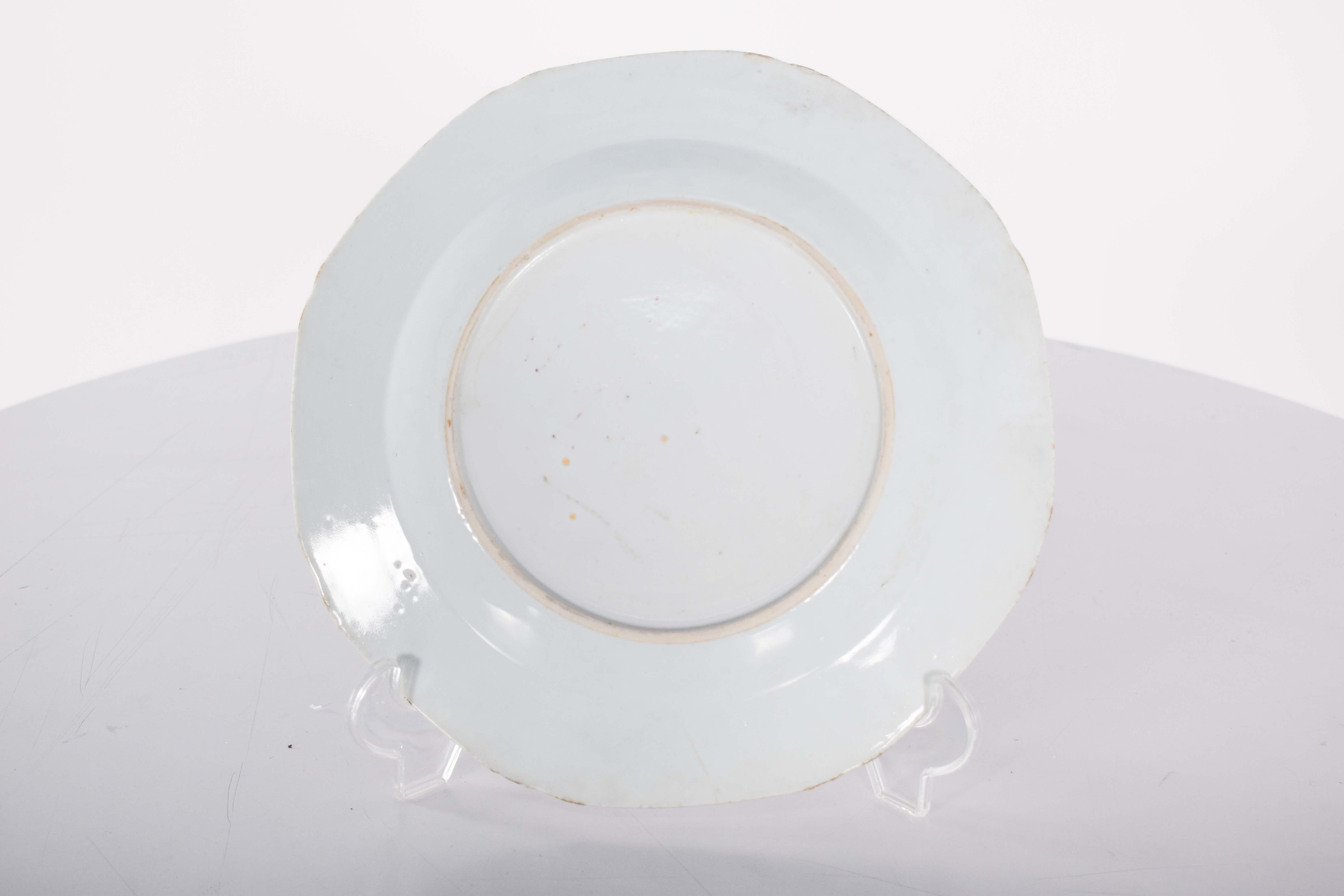 Chinesischer Porzellanteller, tief, für den Export, Qing Dynasty (18. Jahrhundert) im Angebot