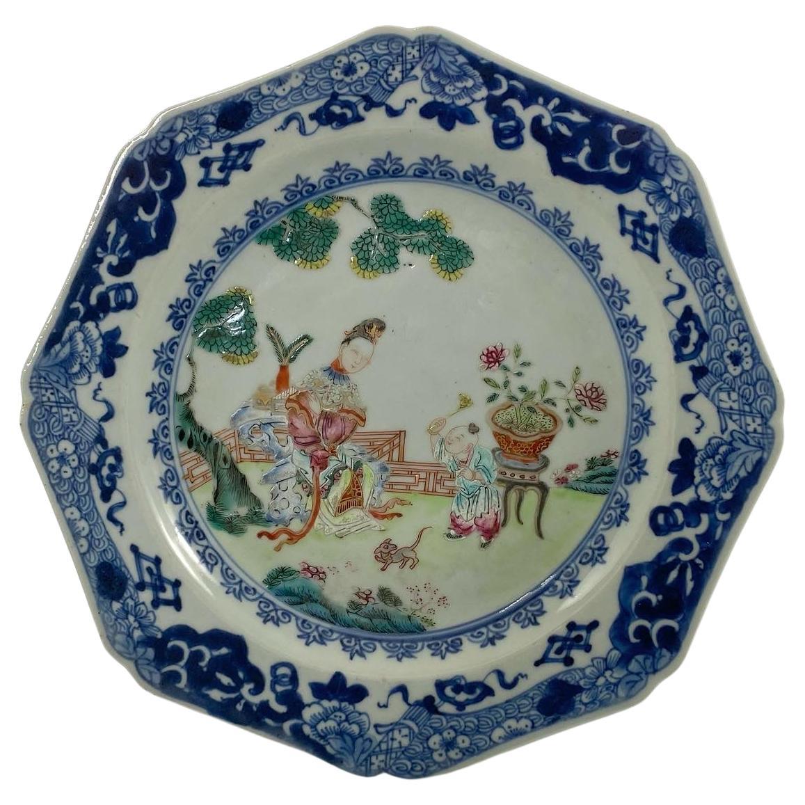 Chinese Porcelain Dish, Famille Rose, C. 1760, Qianlong Period