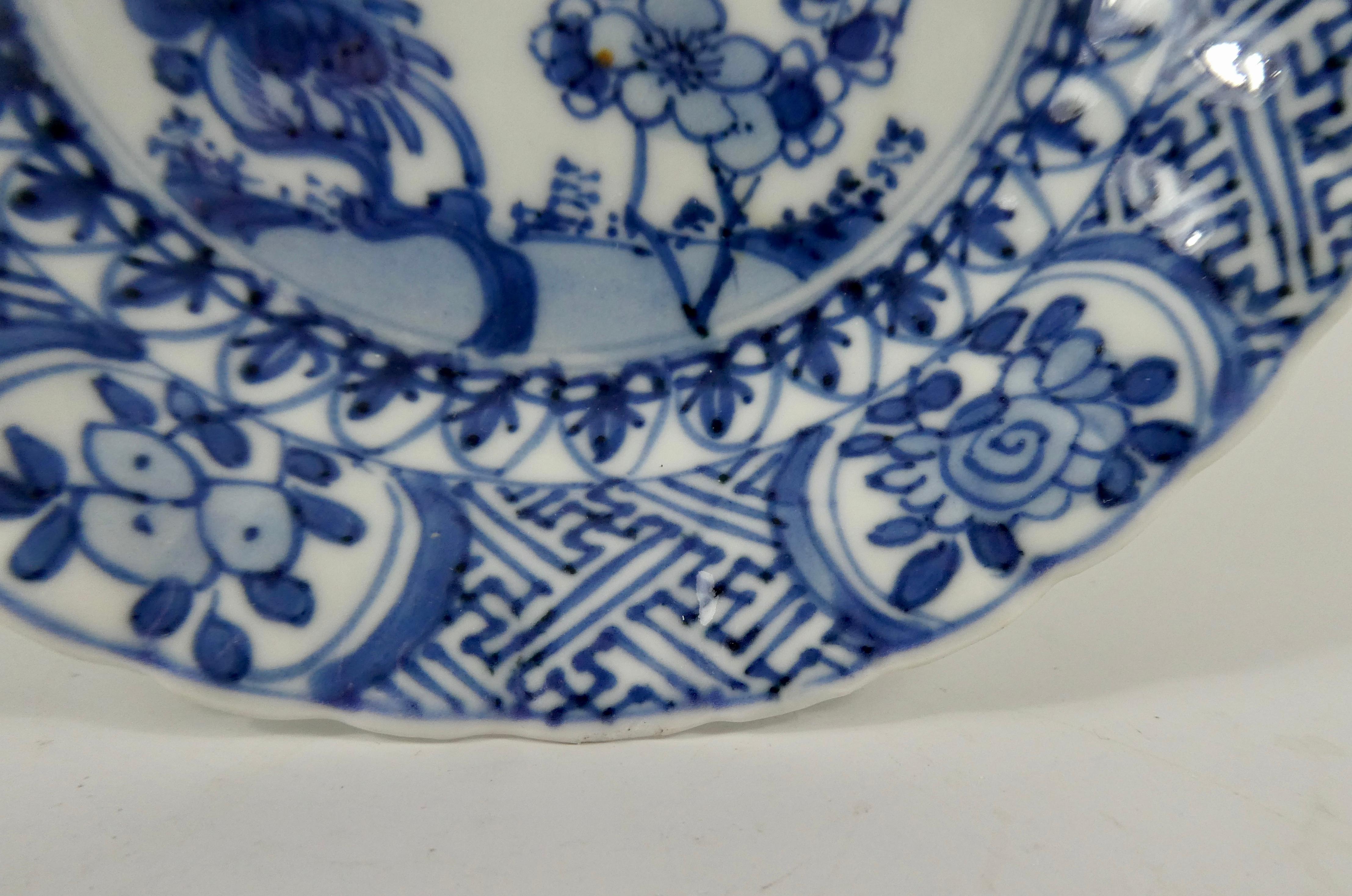 Chinese Export Chinese Porcelain Dish, Kangxi Period 1662-1722