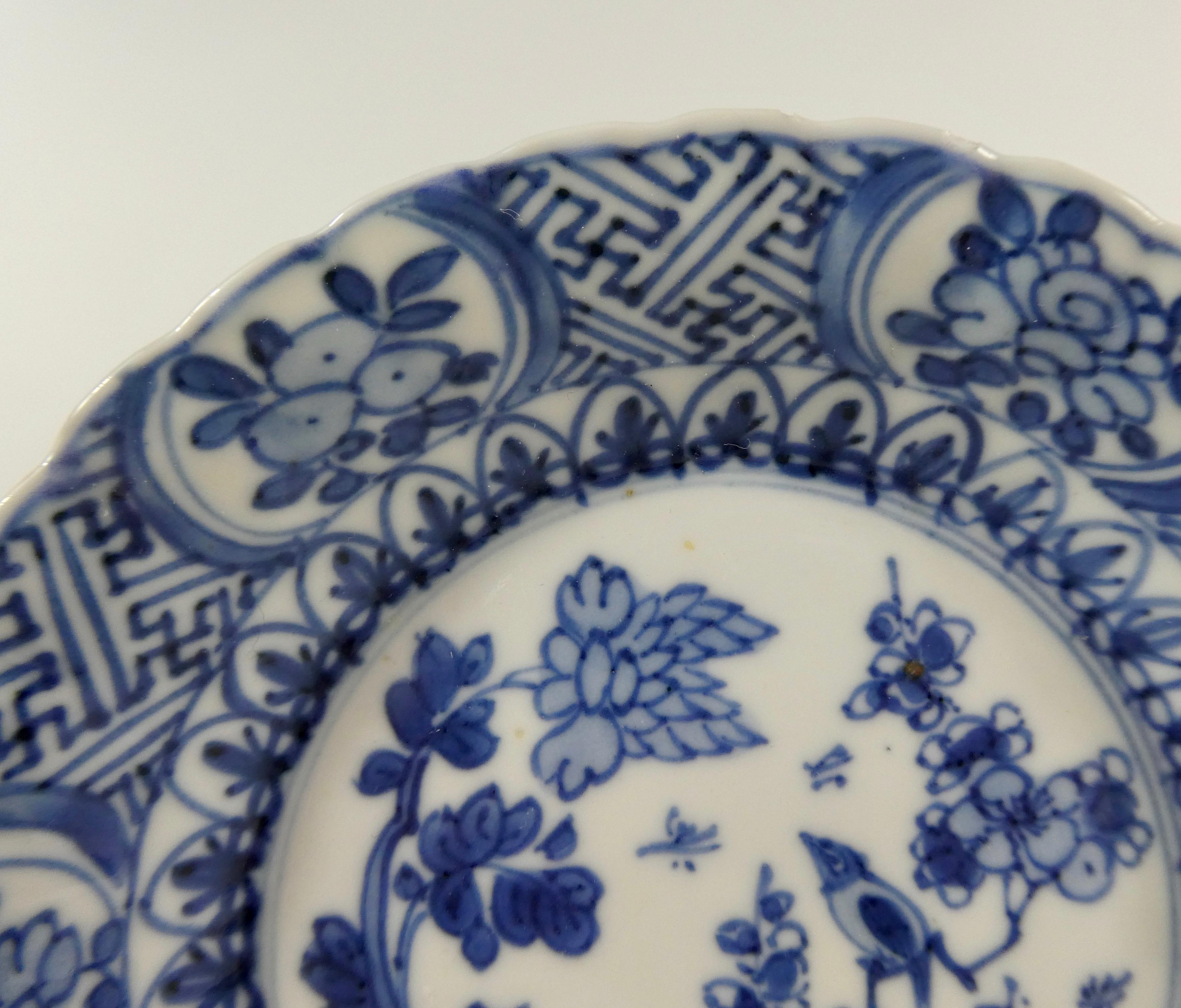 Fired Chinese Porcelain Dish, Kangxi Period 1662-1722