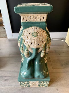 Chinese Porcelain Elephant Garden Stool Seat