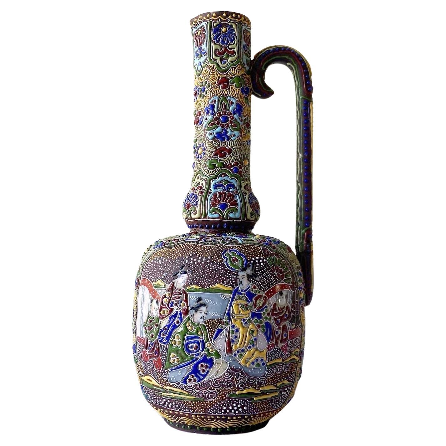 Chinese Porcelain Enameled Pitcher For Sale