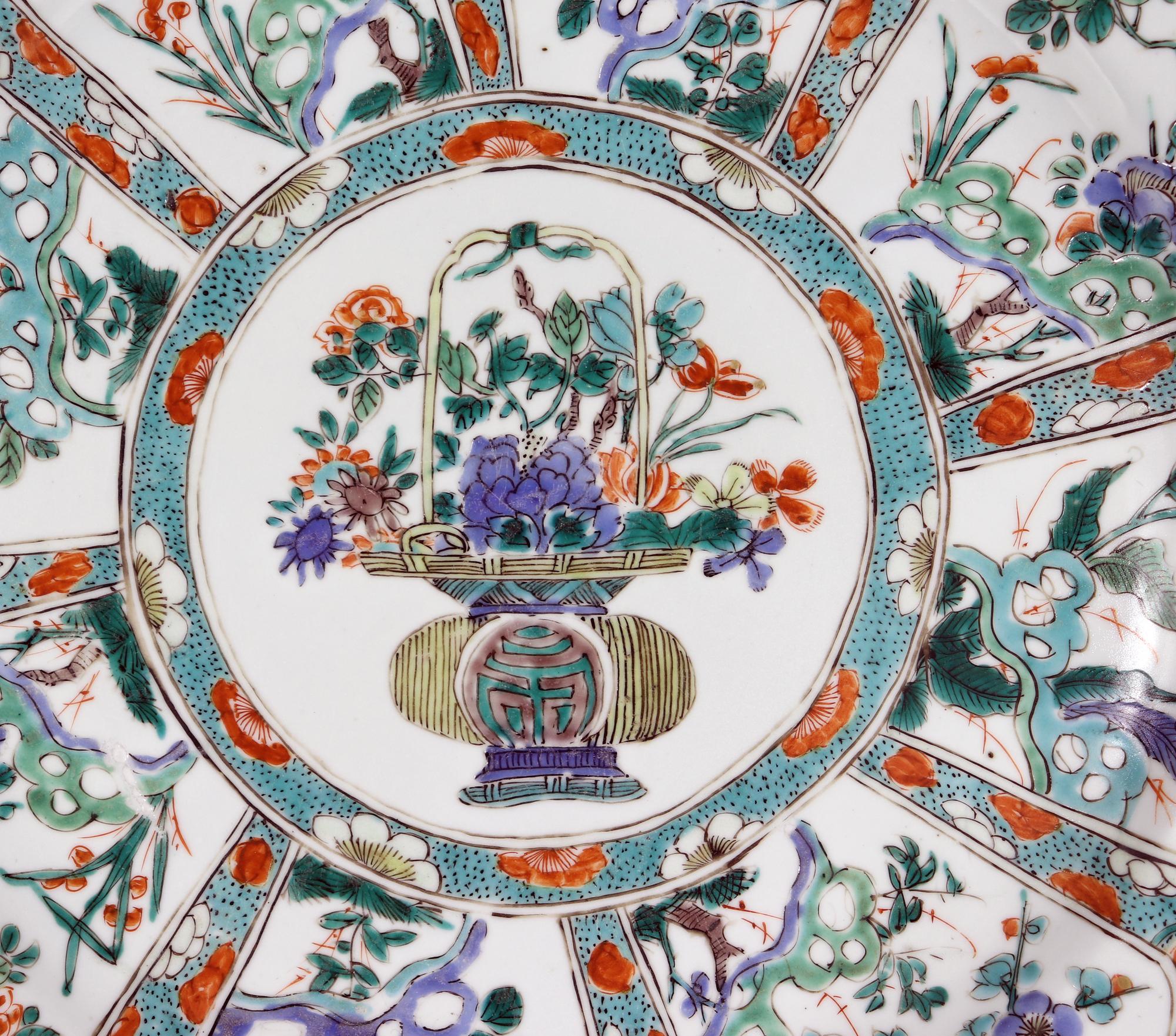 Chinese porcelain Famille Verte large 