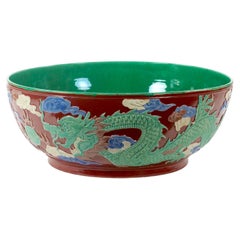 Chinese Porcelain Famille Verte Large Tableware Centerpiece Bowl