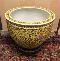 Chinese porcelain fishbowl