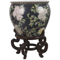 Chinese Porcelain Floral Pattern Fish Bowl