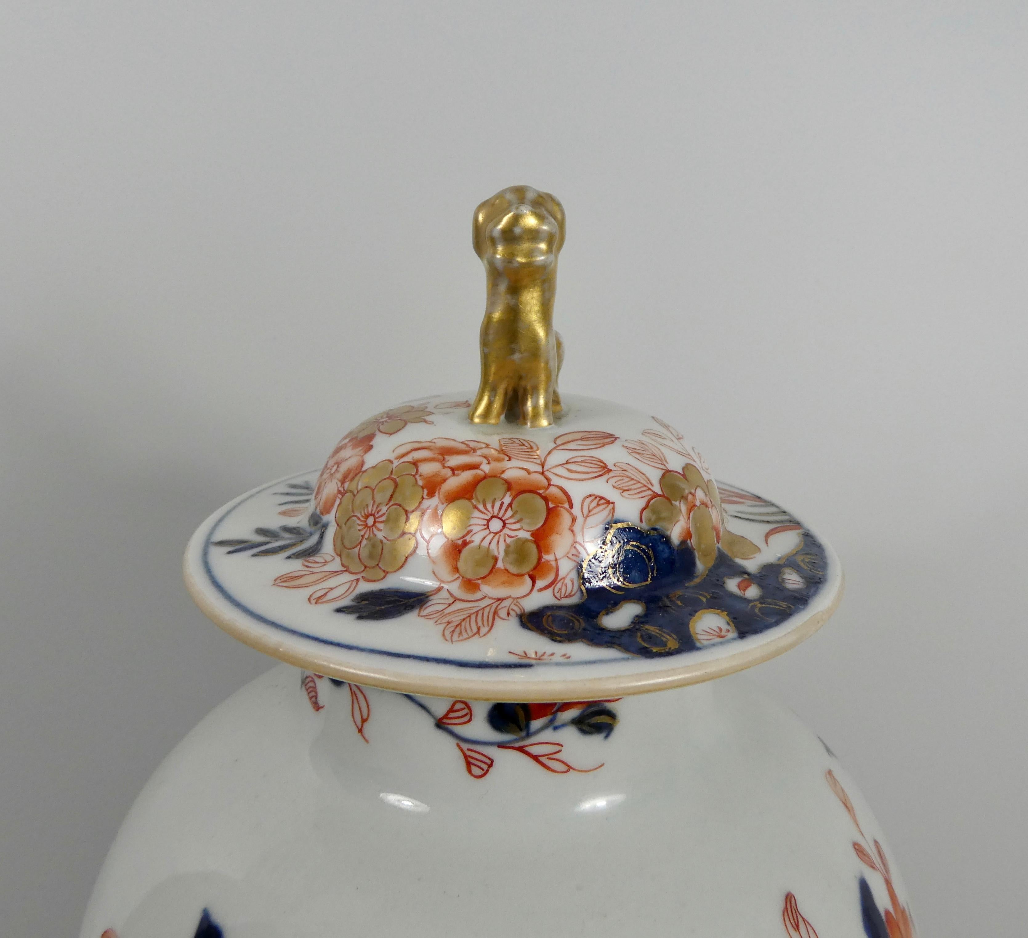 Fired Chinese Porcelain Garniture of ‘Imari’ Vases, circa 1720, Kangxi Period
