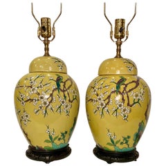 Chinese Porcelain Ginger Jar Table Lamps