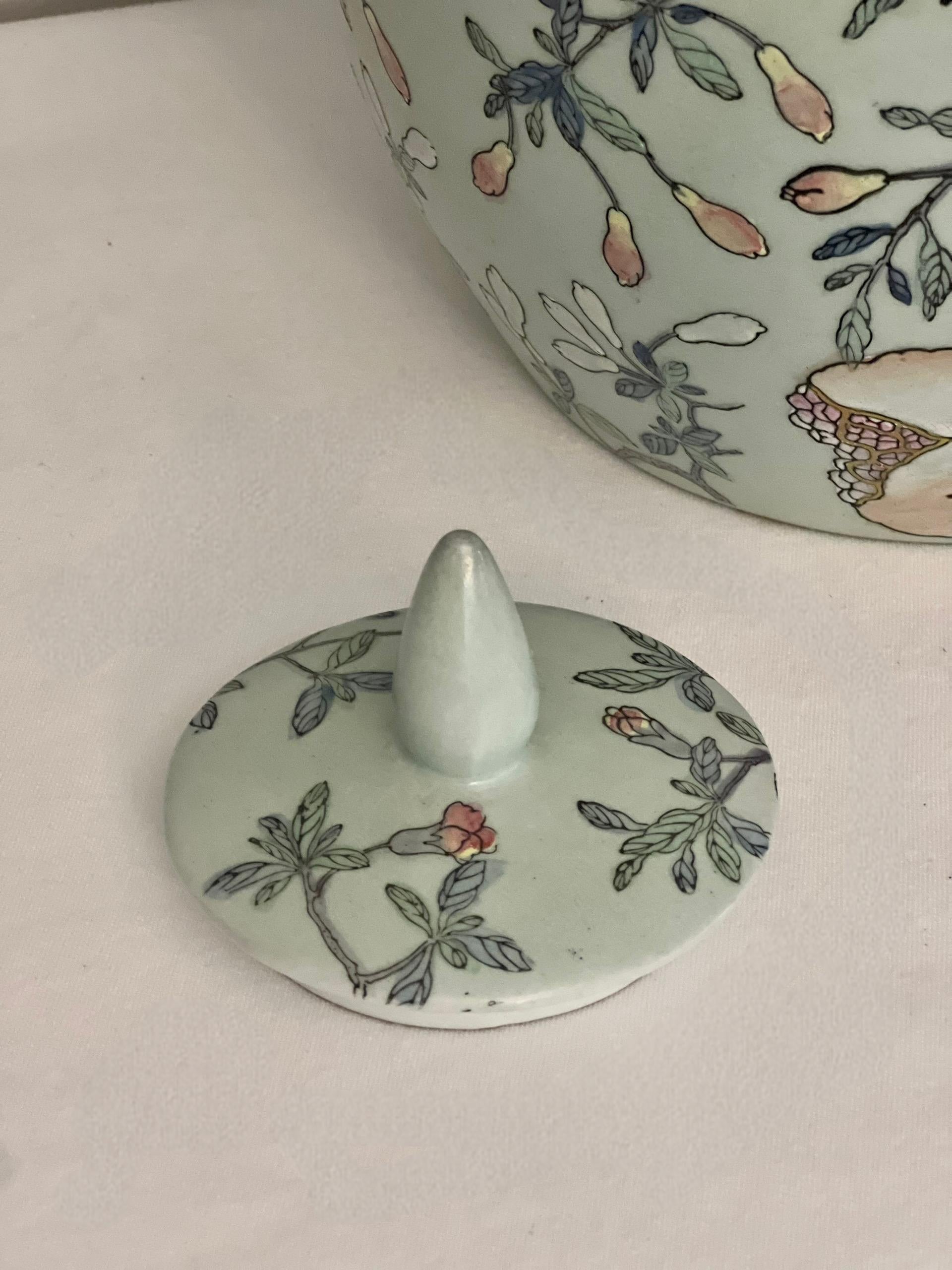 Chinese Porcelain Ginger Jars with Celadon Green Style Glaze, Early 20th Century 6
