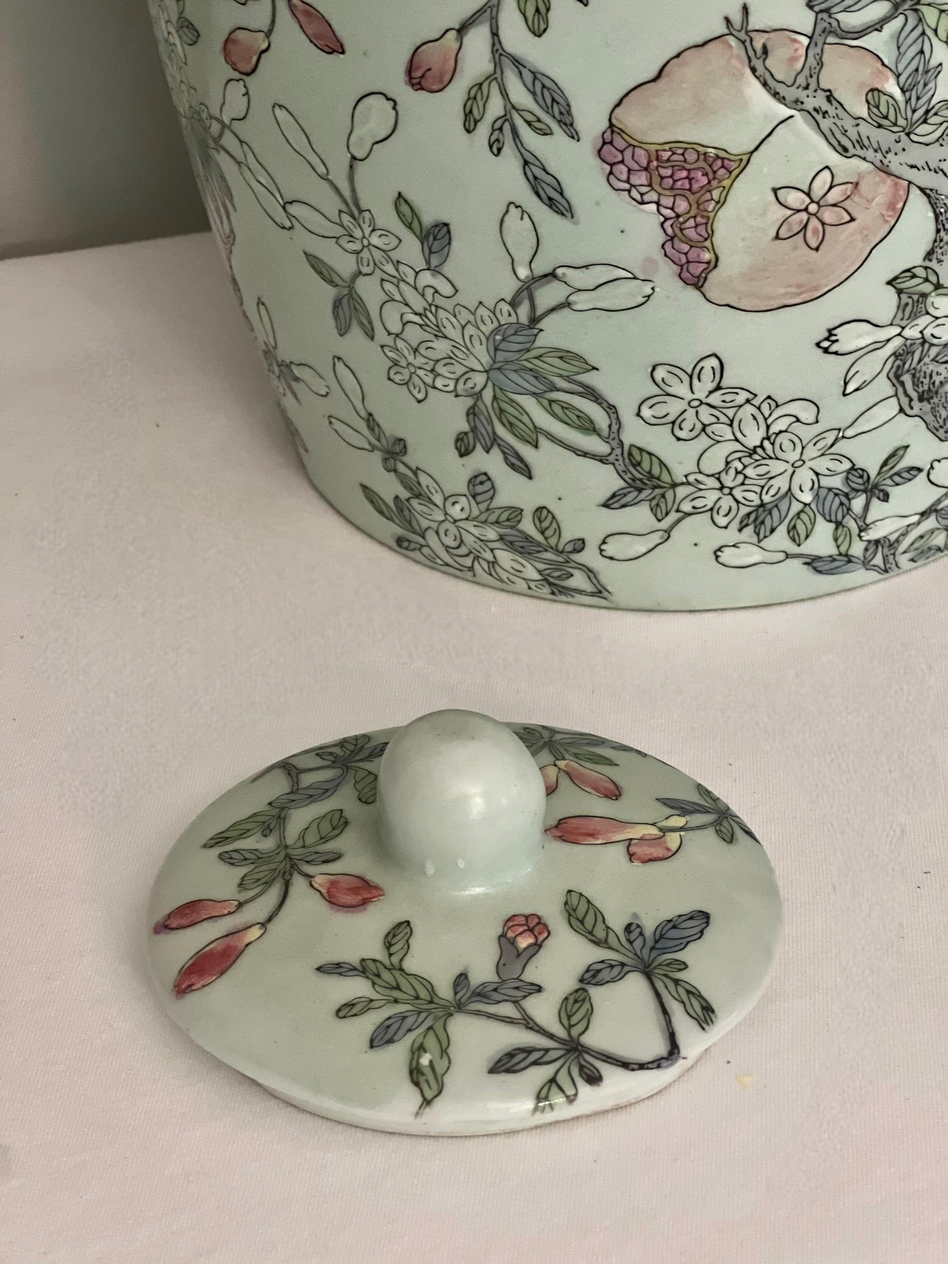 Chinese Porcelain Ginger Jars with Celadon Green Style Glaze, Early 20th Century 2