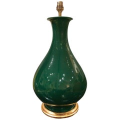 Chinese Porcelain Green Glazed Table Lamp