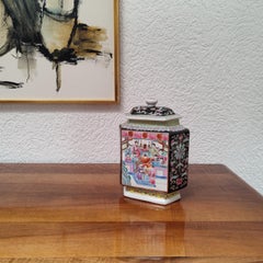 Chinese Porcelain Hexagonal Jar with Cover, 19th Century