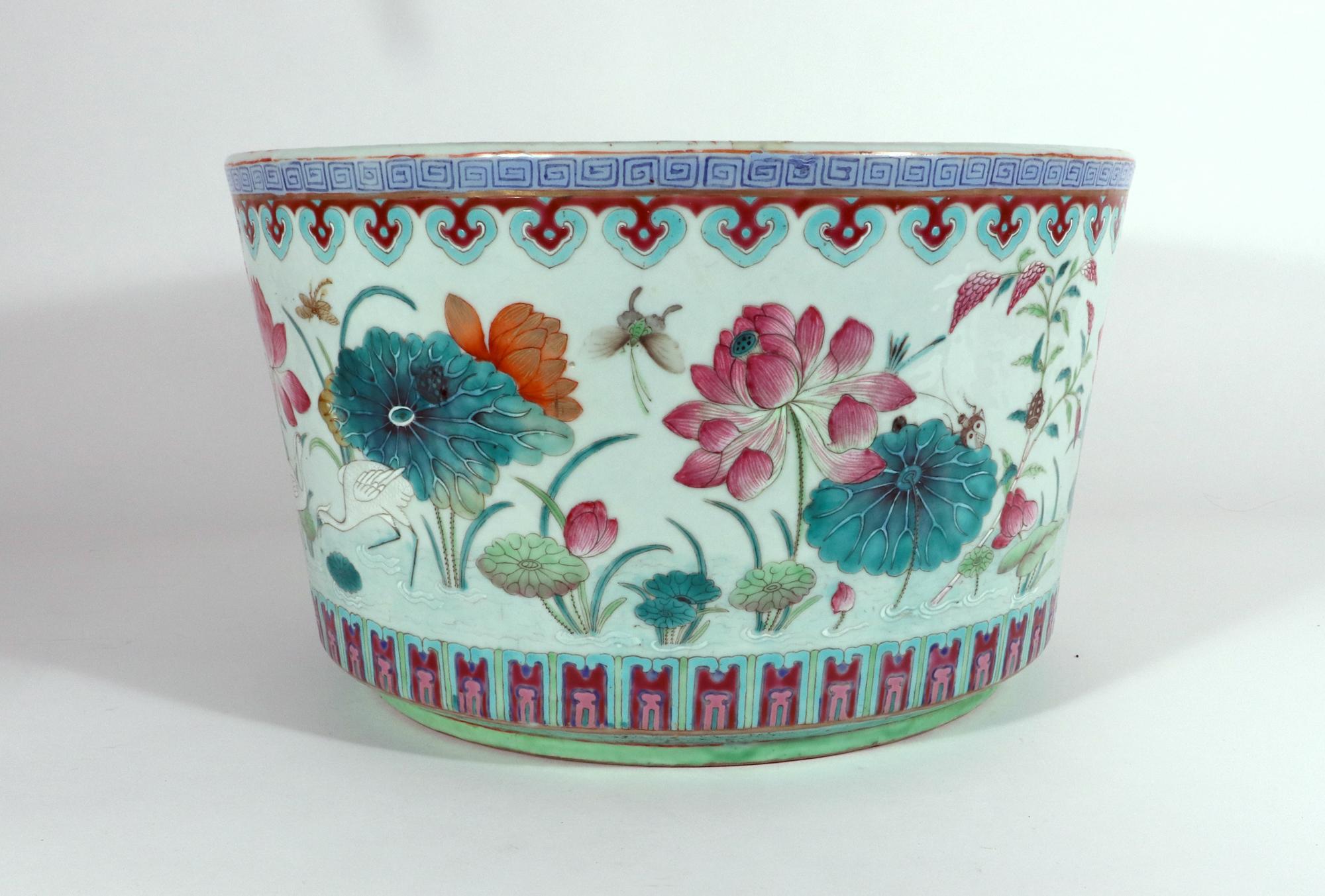 Chinese Export Chinese Porcelain Large Jardiniere